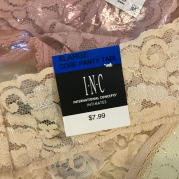 NWT. INC Intern’l Concepts, a Macy’s Brand Set of 3 Lacy Thong Panties Size XL - Picture 4 of 9